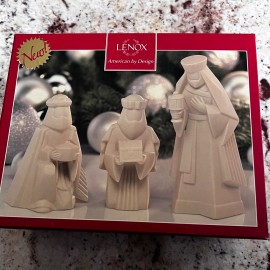Lenox Holy Night Nativity The Three Kings Figurines 3 Piece Christmas Set $200