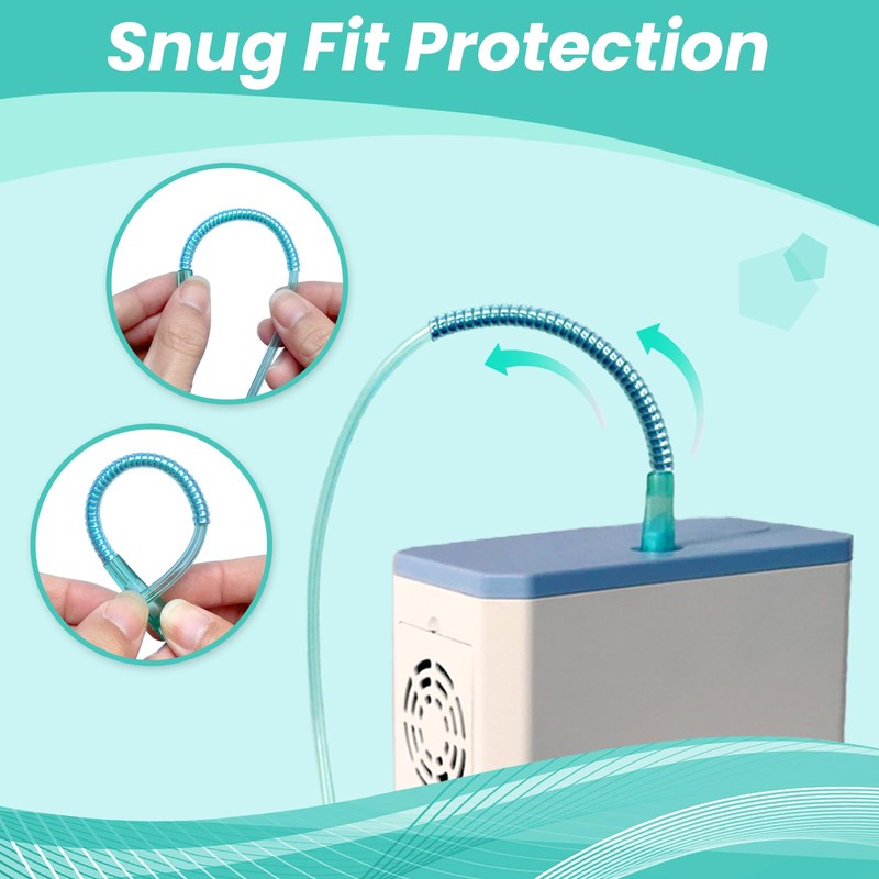 20 Pack Oxygen Portable Hose Support, Nasal Cannula Support Crimp