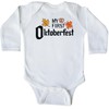 inktastic My First Oktoberfest with Fall Leaves Long Sleeve Creeper