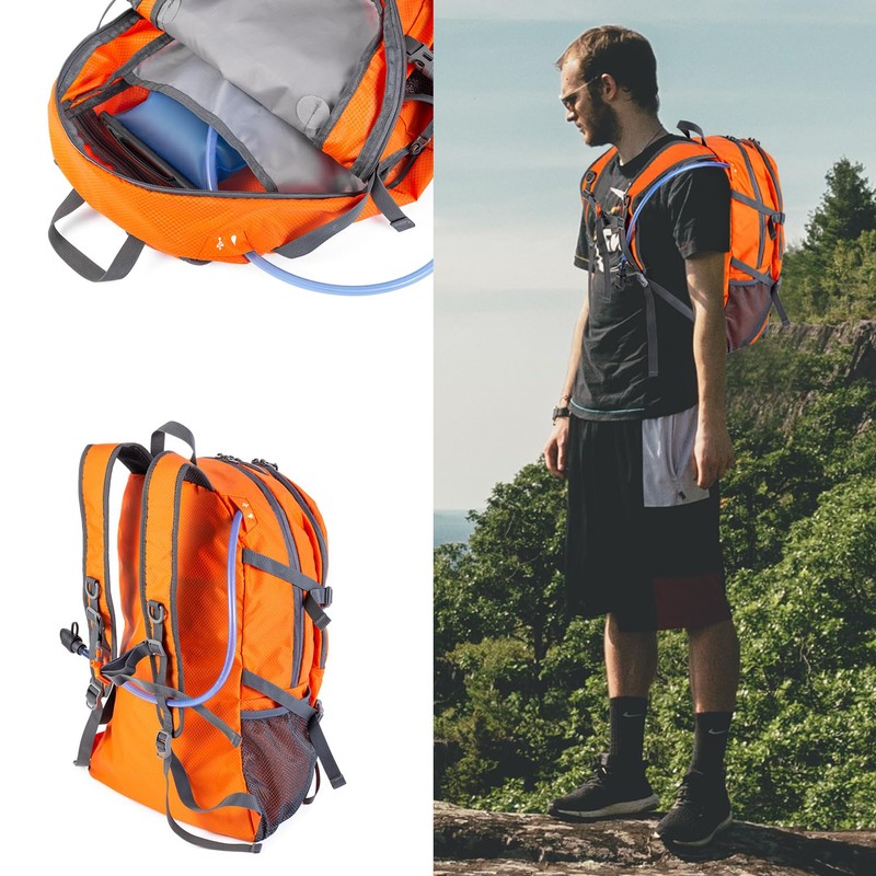 Sharkborough NODLAND Outdoor Backpack Folding Backpack Sports 40L Orange