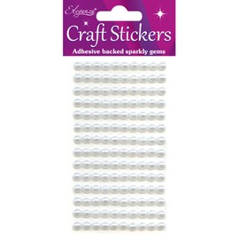 ELEGANZA Pearls, Synthetic Material, White No.01, 16.5 x 7.6 x 0.4 cm