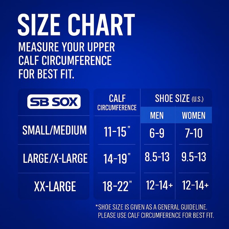 SB SOX 3-Pair Compression Socks for Women & Men (15-20mmHg)