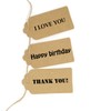 Honbay 100PCS 10x5cm/4x2inch Kraft Paper Blank Gift Tags Labels with