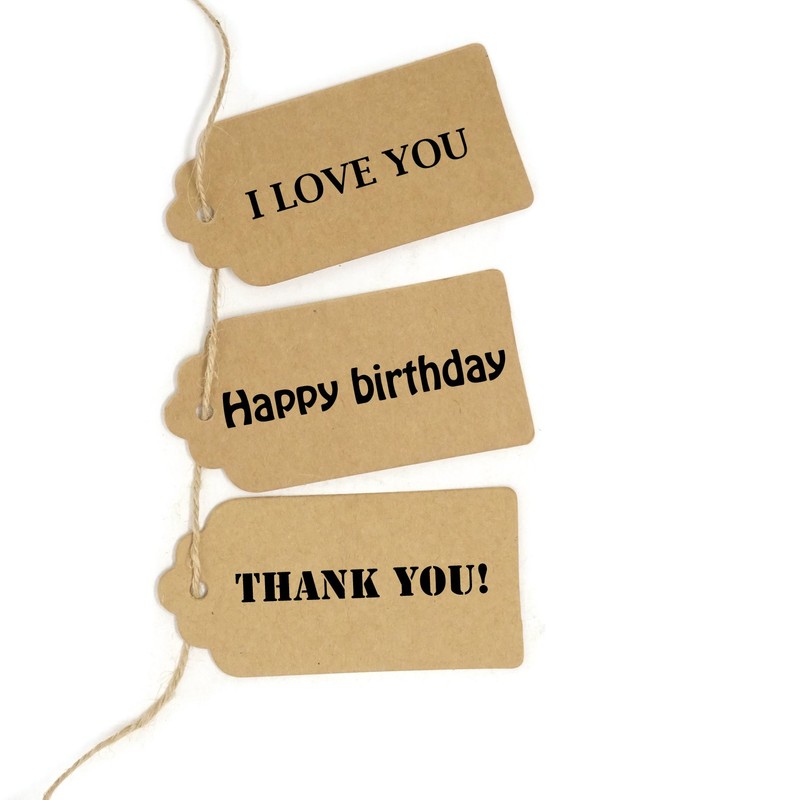 Honbay 100PCS 10x5cm/4x2inch Kraft Paper Blank Gift Tags Labels with