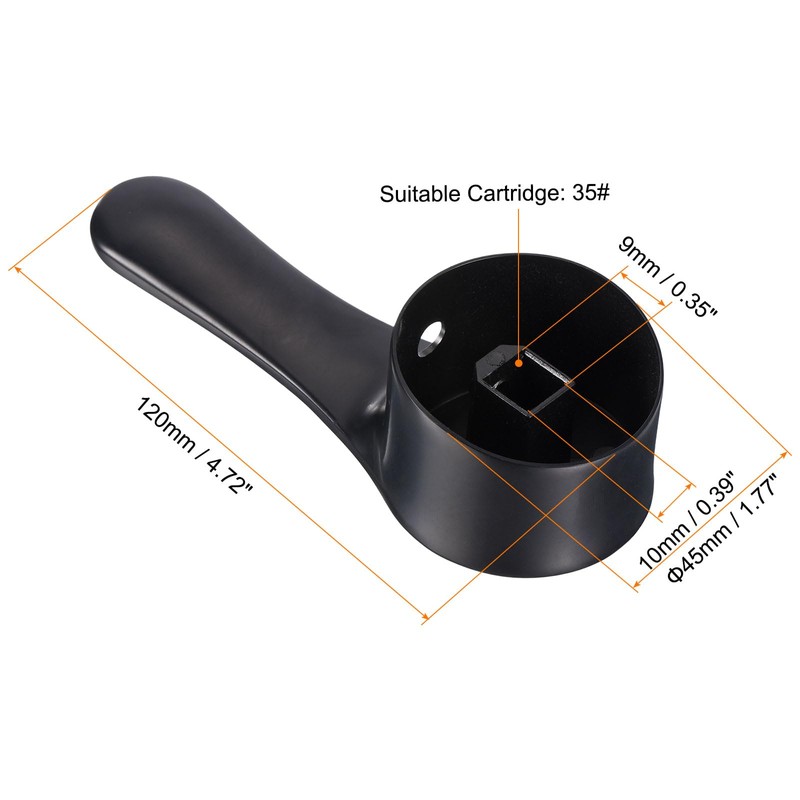 uxcell Single Lever Faucet Handle for 35# Cartridge 4.7"x1.8" Black