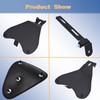 waltyotur Motorcycle Soft Leather Solo Seat Spring Bracket Replacement for