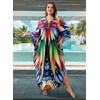 Yanziliu Kaftan Dresses Plus Size V-Neck Women's Swimwear Cover Ups