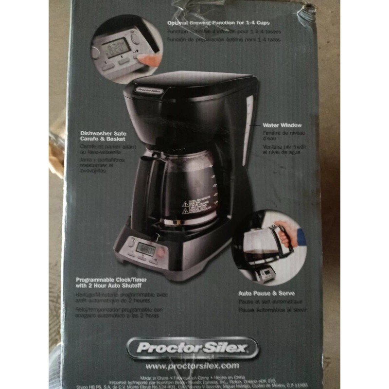 Proctor Silex 43672 Black Programmable 12 Cups