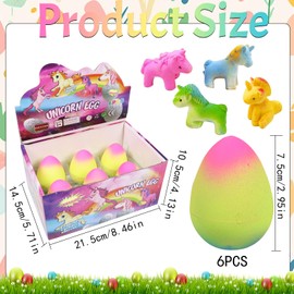 Pack of 6 Unicorn Surprise Eggs, Hatching Unicorns, Magic Unicorn Egg Water Hatching, Surprise Egg Unicorn Gifts for Girls, Hatching Egg Unicorn Toy, Growth Toy Children