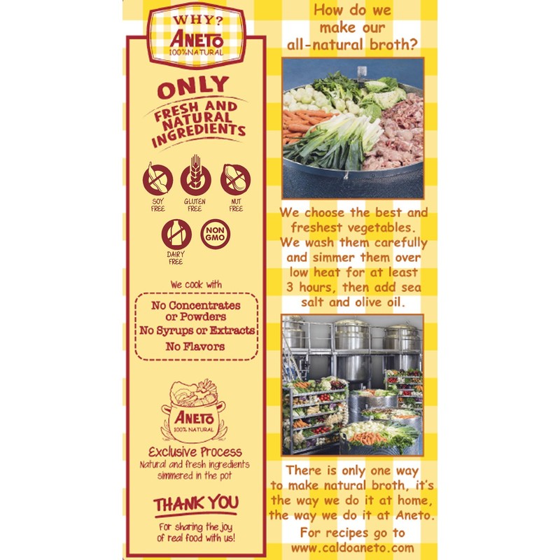 Aneto 100% Natural Low Sodium Chicken Broth | 34 Fl