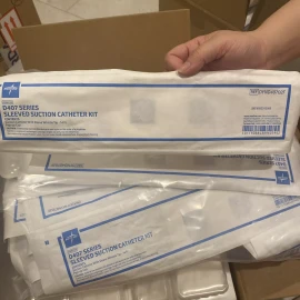 Medline D407 Sleeved Suction Catheter Kit With Whistle Tip 14 FR.