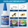 Super Glue for Plastic Repair, 30g x 2 Plastic Glue