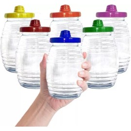 Mini Vitrolero De Plastico Dulcero 1lt 8 Pzs C/u Con Tapa