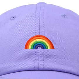 DALIX - Gorra de béisbol con diseño de arcoíris para mujer, gorras de algodón suave, Lavanda, Talla única