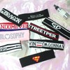 Men's Wide Badminton Headband - Korean Style Letter Headscarf One Size/Zhang Lu Oxao Letter Black 15ea