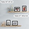AEVETE 5x7 Picture Frames Black with 4x6 Mat for Wall