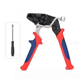 IWISS WCT-319 Stainless Steel Cable Tie Gun for Fastening & Cutting up to 19mm SS Zip Ties, c/w 100pcs SS Zip Ties & Cable Tie Removal Tool