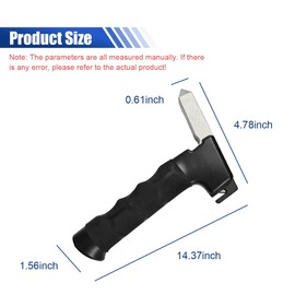 SKERJOVL 2PCS Car Door Handle Assist for Elderly, 3-in-1 Portable Auto Cane, Multifunction Window Breaker & Seat Belt Cutter, Automotive Door Latch Support Handle for Seniors and Handicapped (Black)