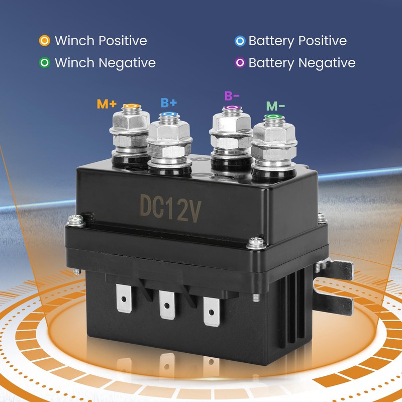 12V 500A Winch Solenoid Contactor Relay with Contactor Box and