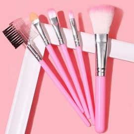 Makeup Pink Brush 5-Piece Set 6ea