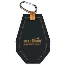 MELOTOUGH Mini Kneeling Pad with Carabiner Clip, Portable 1 Inch Thick NBR Foam Kneeling Pads for Work Construction, Mechanics, Plumbers, Electricians (Orange/Black)