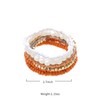 LUREME Bohemian Beads Cube Multi Strand Stretch Stackable Bangle Bracelet