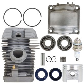 TINVHY MS210 Chainsaw 40MM Cylinder Piston Kit Replacement for MS210 021 11230201216 with Crank Bearing Oil Seals Needle Bearing Spark Plug