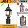 Lamomo Motion Sensor Outdoor Post Lights, Dusk to Dawn Lamp