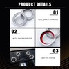 CONGCONG Bling AC Air Conditioning Knob Cover Crystal Accessories 2Pcs