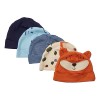 Paquete De 5 Gorras Unisex Para Bebé, Azul Zorro, 0-6