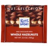 Ritter Sport Milk Chocolate With Whole Hazelnuts Bar, Natural, 3.5