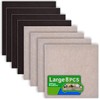 8 Pack - 2 Colors Self Adhesive Square Furniture Felt