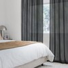 MRTREES Ruffle Tape Curtains, Anthracite, 122 cm, Long, Translucent, Living