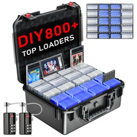 Trading Card Case Storage Box: Lockable Card Storage Box for Graded Sport & Baseball Card with 12 Dividers - Ideal for Grade Cards Collectors - Sports Card Organizer for PSA | CSG | BGS & Toploaders