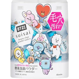  Suisai Beauty Clear Powder Wash N BT21 Enzyme Facial Washing Powder, Single Item, 0.4 g x 32 Packs