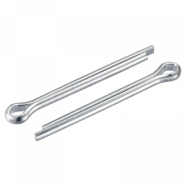 sourcing map 8 Pieces Split Split Splint 10 mm x 100 mm Carbon Steel Clip Fastener Silver