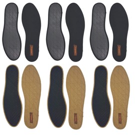 3 P. Black o. Insoles Brown Antibacterial Cinnamon [Improved Model 2020] Cinnamon Shoe Insoles Against Foot Odour with Non-Slip Fleece I GreenFeet Cinnamon Decoration (✅ Cinnea Zimt 3er Pack Braun) - grey, size: 41 EU