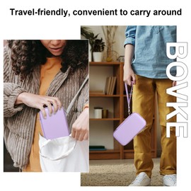 BOVKE Hard Carrying Case for 3D Pen Set, 3D Pen Case Compatible with 3Doodler Start+ Essentials 3D Printing Pen Toy Home Art Activity Set, Mesh Pocket fit 3D Printing Filament, Purple (Box Only)