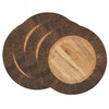 SARO LIFESTYLE Rustic Bark Rimmed Charger Plate (Set of 4)