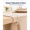 BHFOW 48 PCS Clear Tablecloth Clips for Tables, Acrylic Table