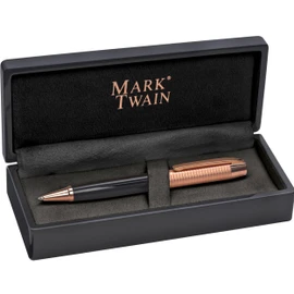 Mark Twain Metal Twist Ballpoint Pen in Copper Design with Blue Ink Large Capacity Refill and Body in High Gloss Lacquer Look Packed in Gift Box in Piano Lacquer by notrash2003