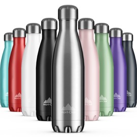 Mont-Clair Stainless Steel Drinking Bottle - Thermos Flask - BPA-Free - Water Bottle, Stainless Steel Drinking Bottle 500 ml - 24 Hours Cold & 12 Hours Warm - Leak-Proof - Thermos Drinking Bottle -