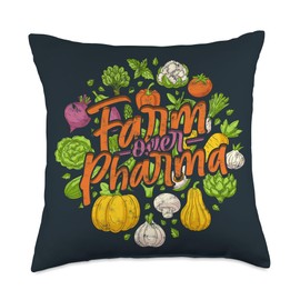 Organic Vegetable Gardening Farmers Market Local Farm Food Throw Pillow
