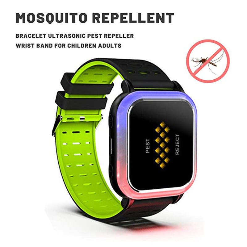 2 in 1 Ultrasonic Mosquito Repellent Bracelet Insect Repelling Light