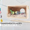 iDMRURvm Budgie Nesting Box Transparent Design Parakeet Nesting Box Bird