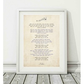 Didymus Co Coldplay - Fix You - Song Lyric Art Poster Print (UNFRAMED) - Sizes A4 (29.7 x 21cm) and A3 (42 x 29.7cm) (A3)