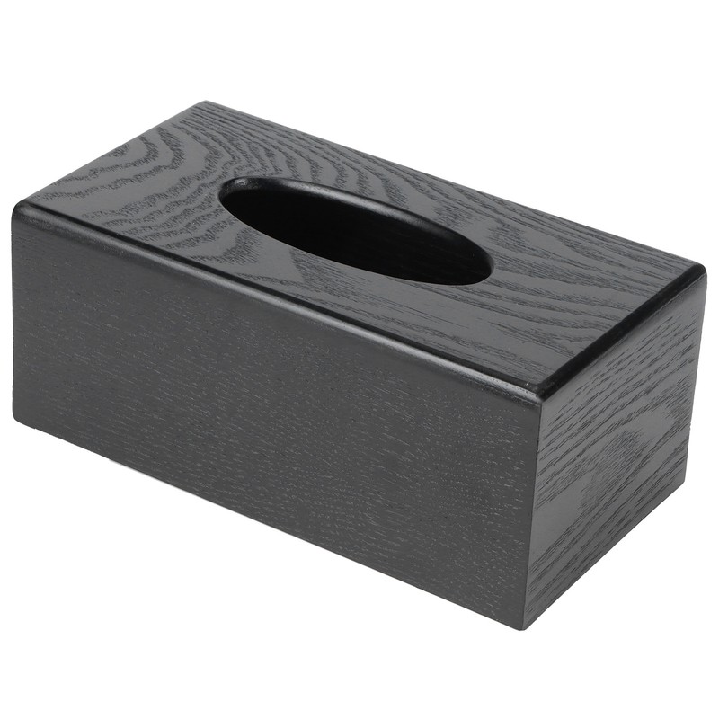 Black Wooden Tissue Box Napkin Case Elegant Style Tissue Holder