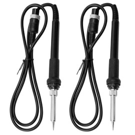 936 Soldering Station Iron Handle Replacement for Hakko – 2PCS with 5 Hole 24V DC 50W DIN Connector – Compatible with HAKKO 907 ESD – Ceramic Heating Core 1321 – Fit Tip Tool Electric Parts Kit