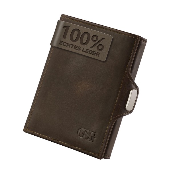 GSG 23054-22085 Slim Wallet with Coin Compartment, RFID Protection, Small