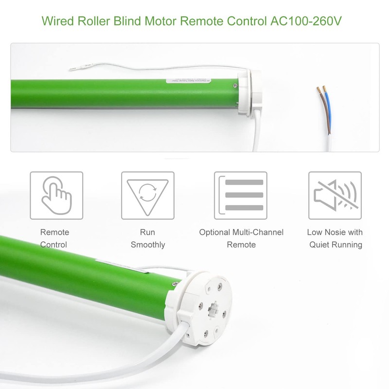 Wired Roller Blind Motor Remote Control AC100-260V DIY Retrofit Solutions for